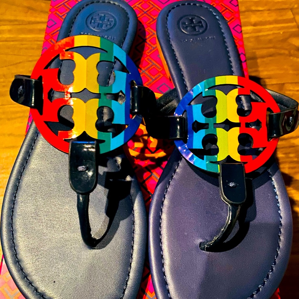 Tory Burch Rainbow Miller Thong Sandals